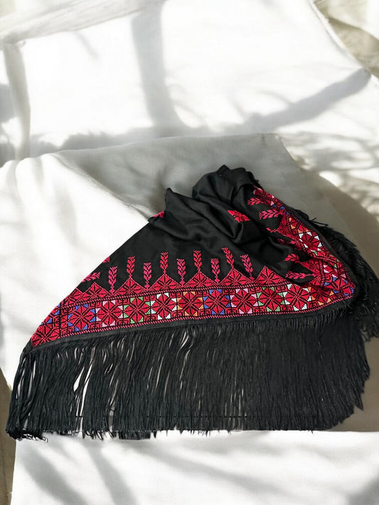 Tatreez Schal Handgestrickt