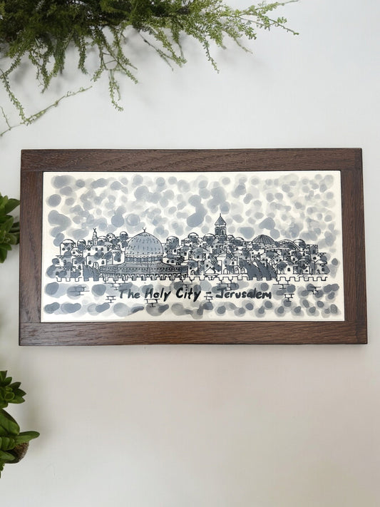 Handgemachter Wandbild "Jerusalem"