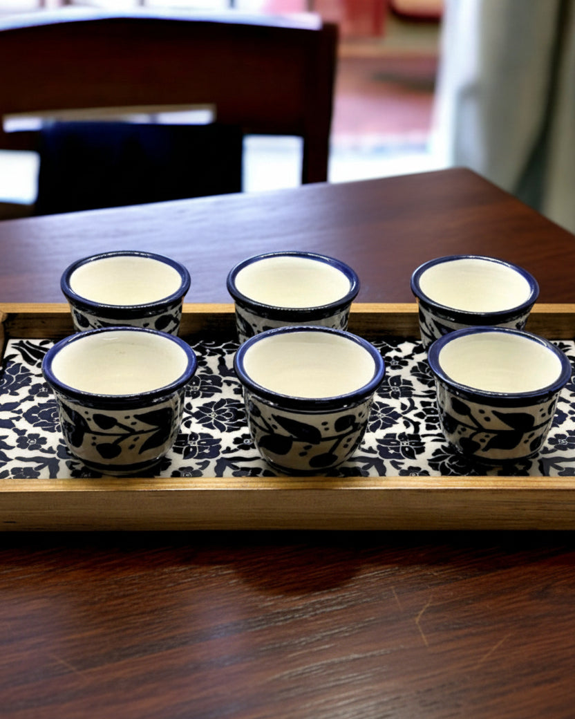 Espresso Tasse mit Blumen Muster