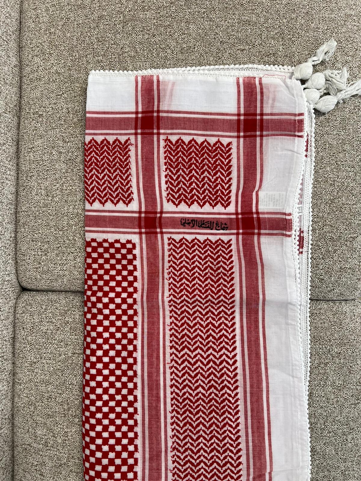 Rote palästinensische Kufiya - Traditioneller Schal