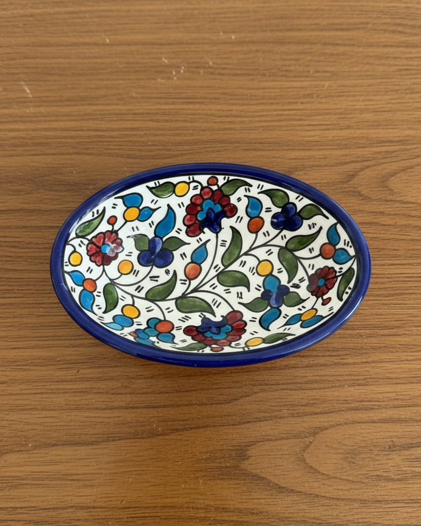 Keramik Oval Teller aus Hebron / Al Khalil