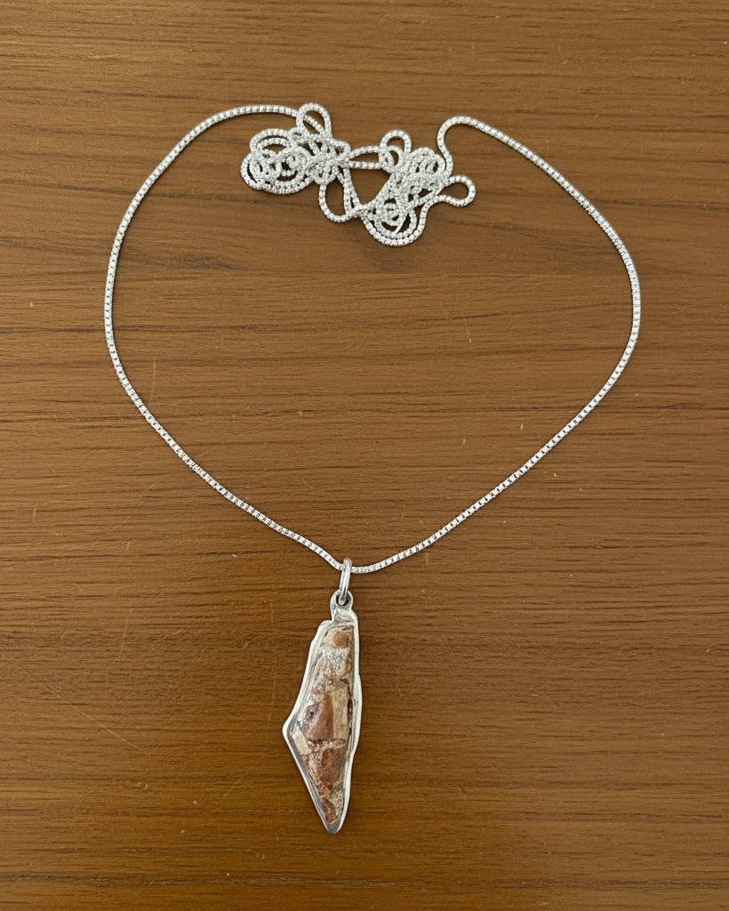 Palästina Karte Halskette aus Jerusalem Stein